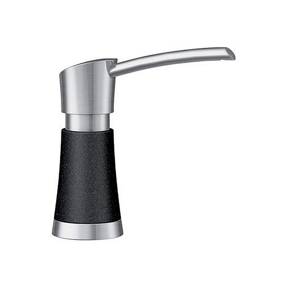 Artona Deck-Mounted Soap and Lotion Dispenser in Anthracite and Stainless