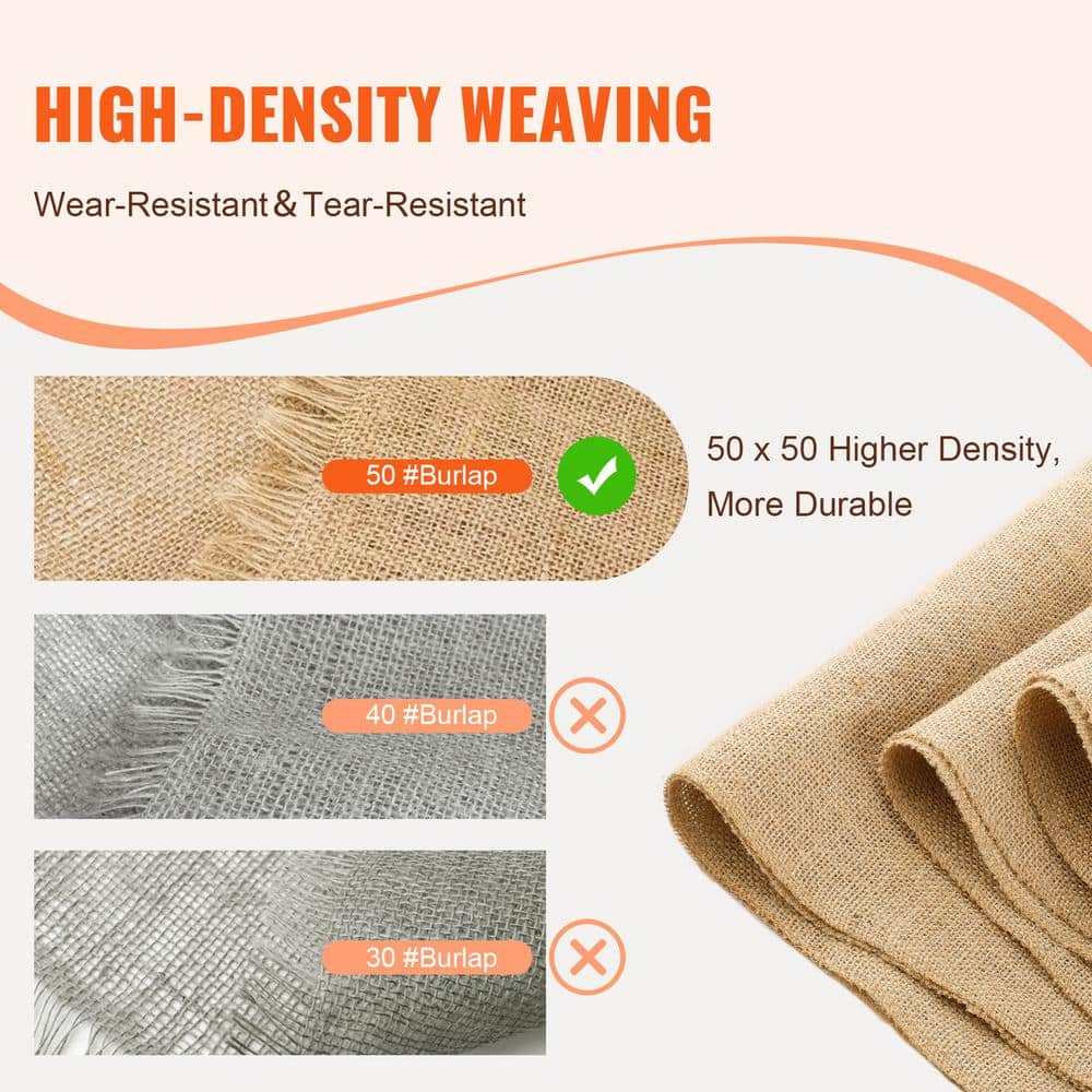 Natural Brown Burlap Canvas Outdoor Fabric Roll