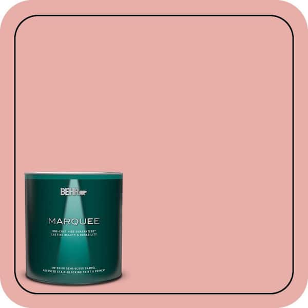 BEHR MARQUEE 1 qt. #160C-3 Rose Silk Semi-Gloss Enamel Interior Paint & Primer