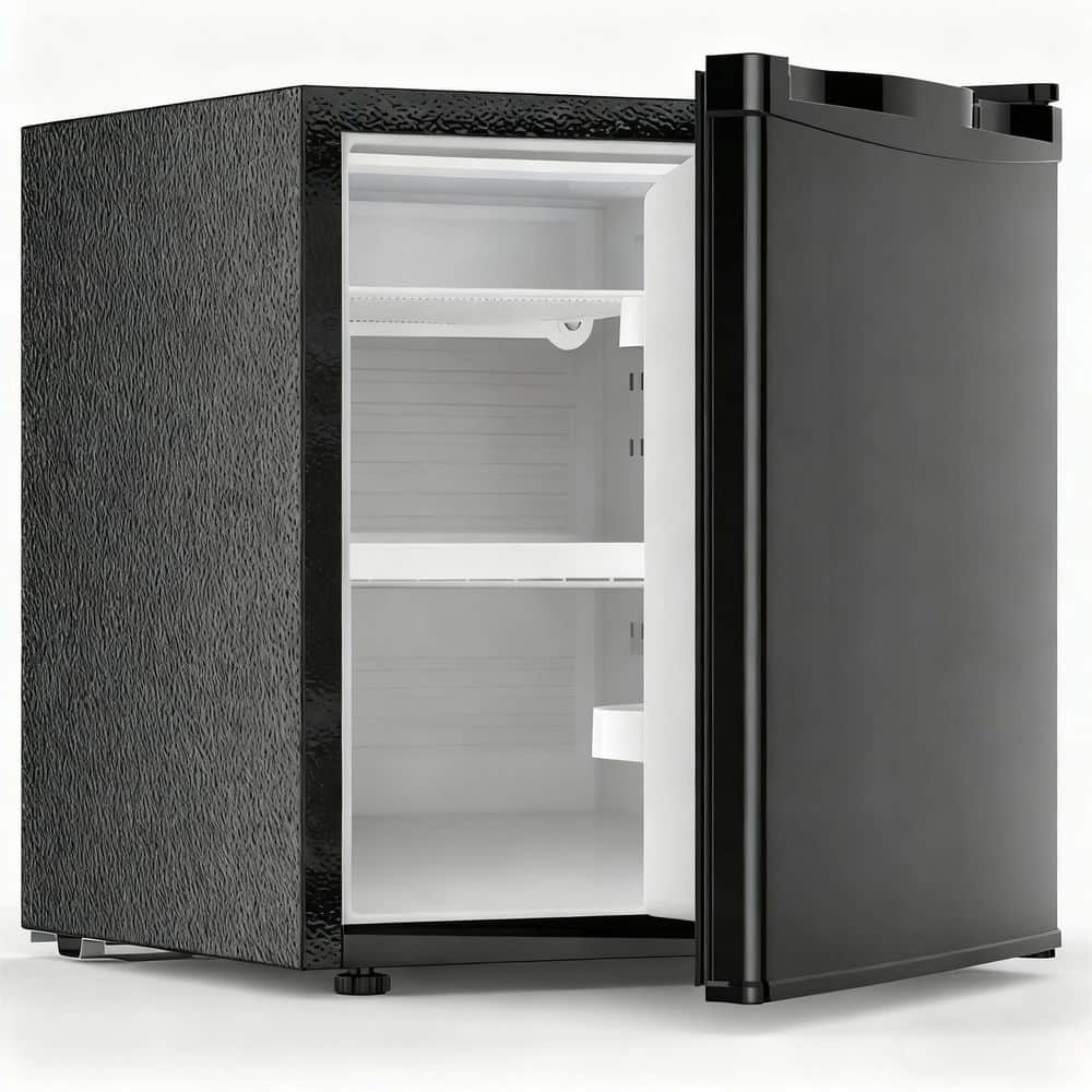 17.52 in. 1.6 cu. ft. Mini Refrigerator with Freezer, Removable Glass Shelf, Single Reversible Door in Black price history on PriceWatchPro
