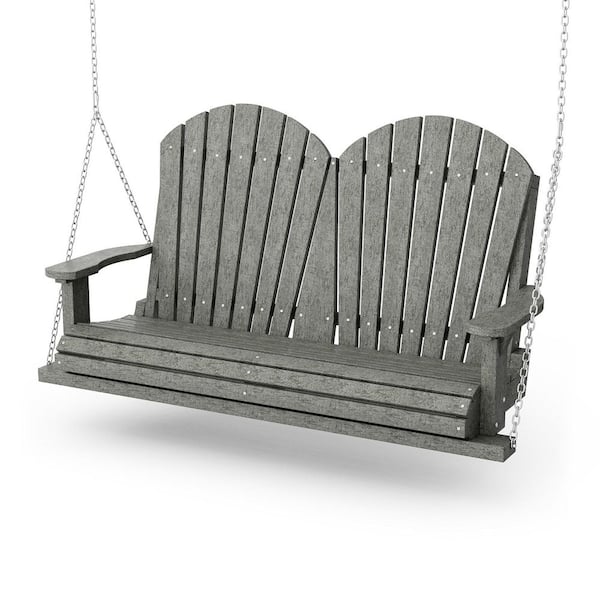 Wildridge Heritage 2-Person Dark Gray Plastic Porch Swing