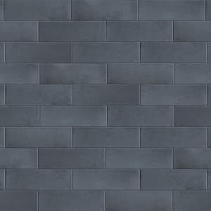 Coco Matte Blue Night 2 in. x 5-7/8 in. Porcelain Floor and Wall Take Home Tile Sample
