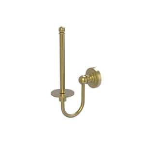 Dottingham Collection Upright Single Post Toilet Paper Holder in Satin Brass