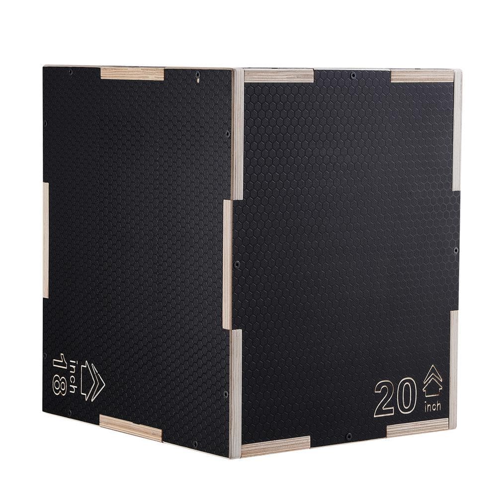 SKYSHALO 3-in-1 Plyometric Jump Box, 20/18/16 in. Adjustable