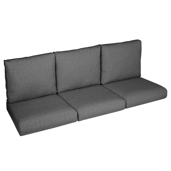 SORRA HOME 23 in. x 23.5 in. x 5 in. (6-Piece) Deep Seating Outdoor Couch Cushion in Sunbrella Revive Charcoal