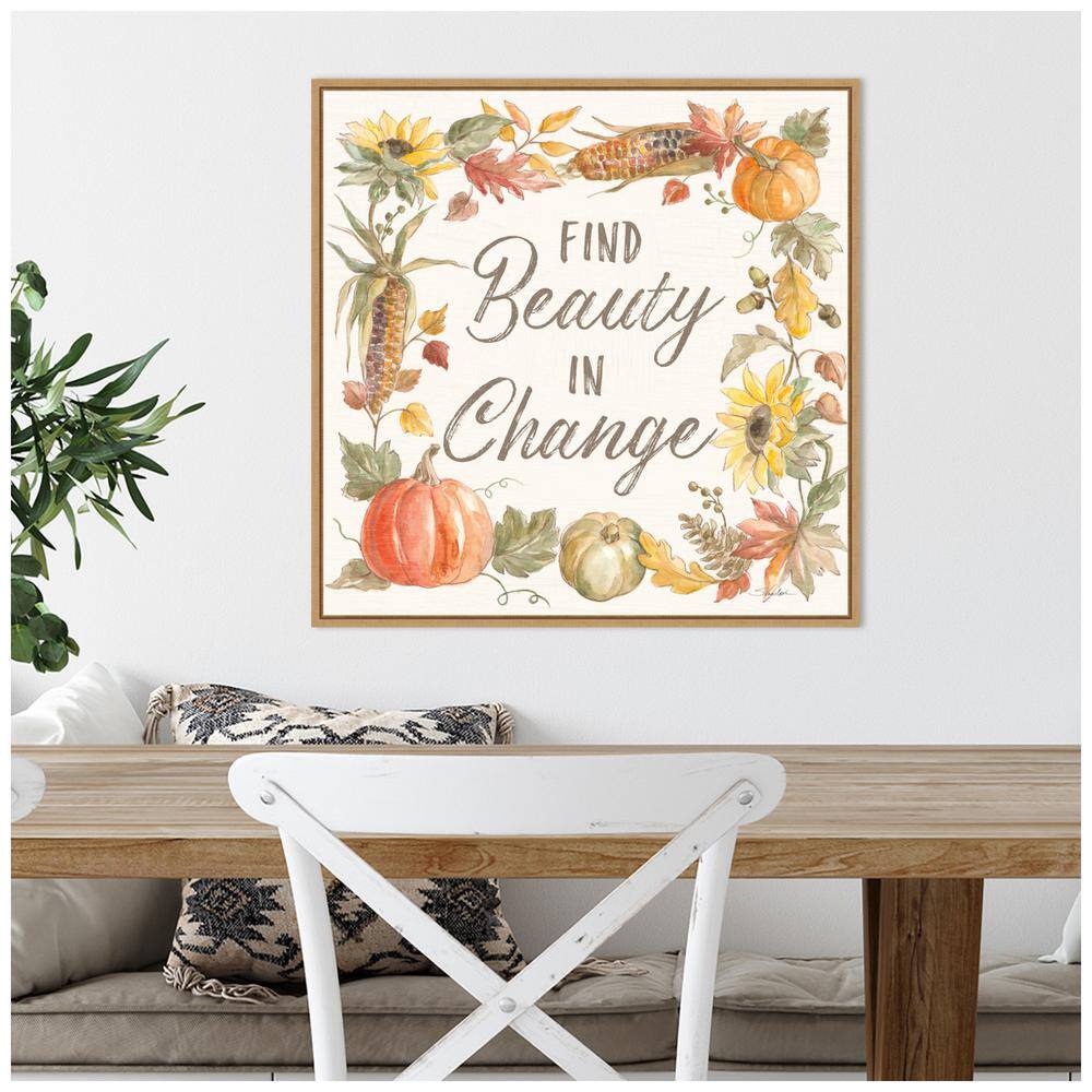 Autumn Harvest Canvas Print with Maple Frame, 26" x 25"