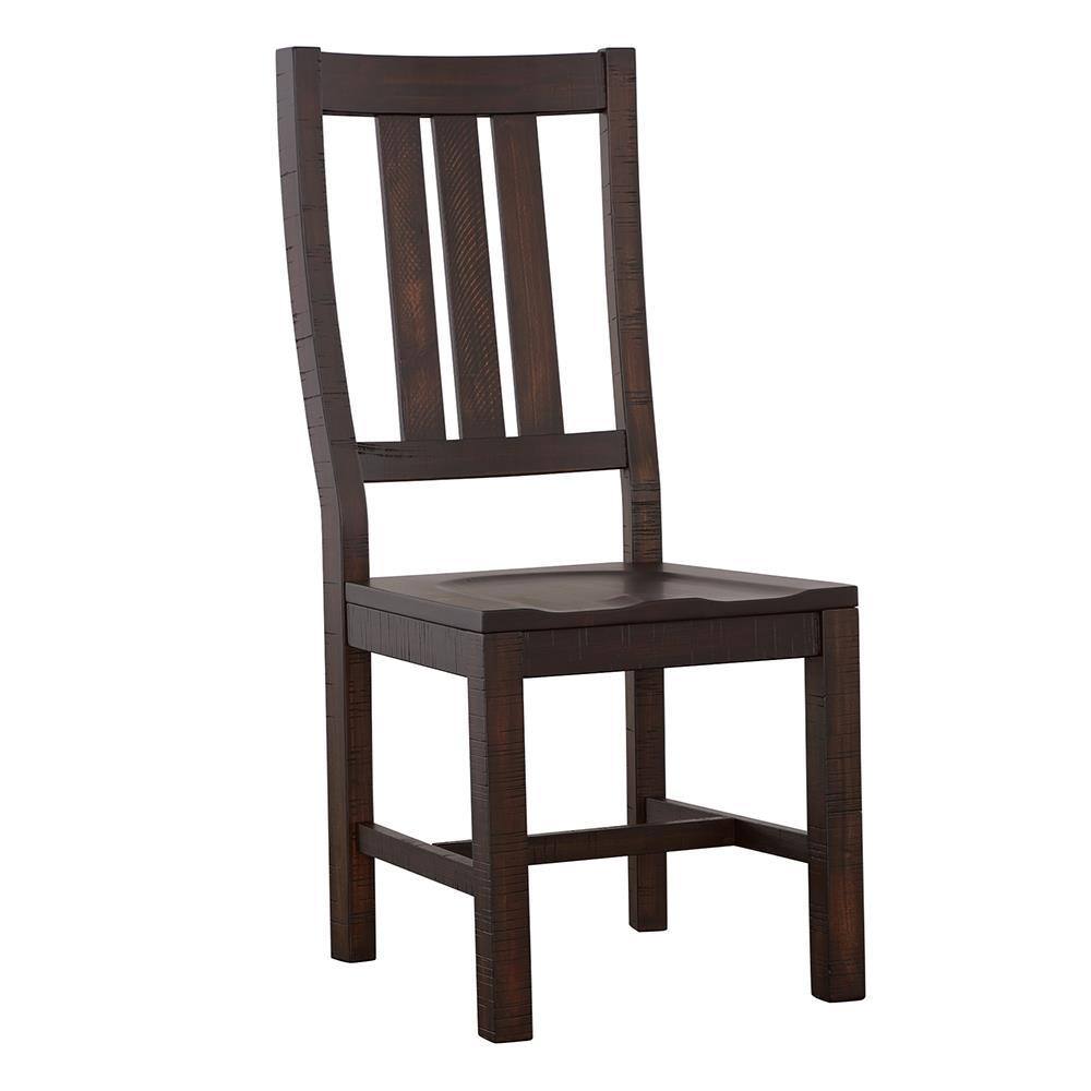 Coaster Calandra Vintage Java Slat Back Side Chairs Set of 2 192952 ...