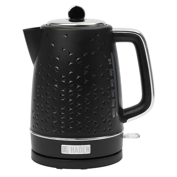 HADEN Starbeck 7 Cups Black Cordless Electric Kettle with Auto Shut-Off ...