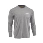 Men's X-Large Gray Performance Long Sleeved Shirt