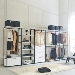 Fiona 32 in. W White Freestanding Wood Closet System Tower