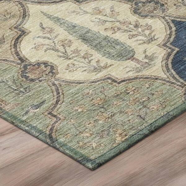 Chantille Machine Washable Indoor/Outdoor Abstract ACN3018 Navy 10 ft. x 14 ft. Area Rug