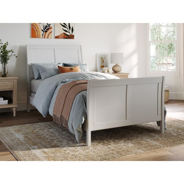 AFI Portland Twin XL Traditional Bed with Matching Foot Board in White