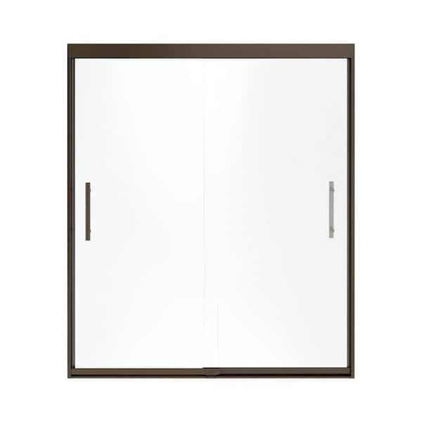 STERLING Finesse 47.625 in. x 70.0625 in. Frameless Sliding Shower Door in Deep Bronze