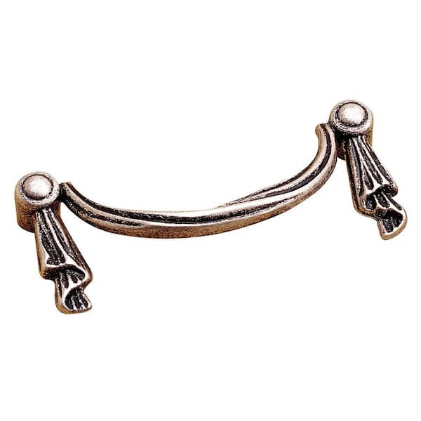 Richelieu Hardware 3-3/4 in. (96 mm) Center-to-Center Old Silver Traditional Drawer Pull