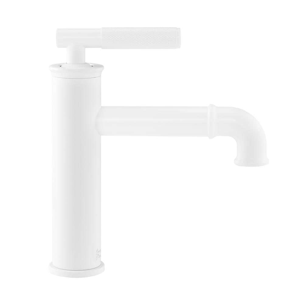 Matte White Nickel Single-Handle Bathroom Faucet