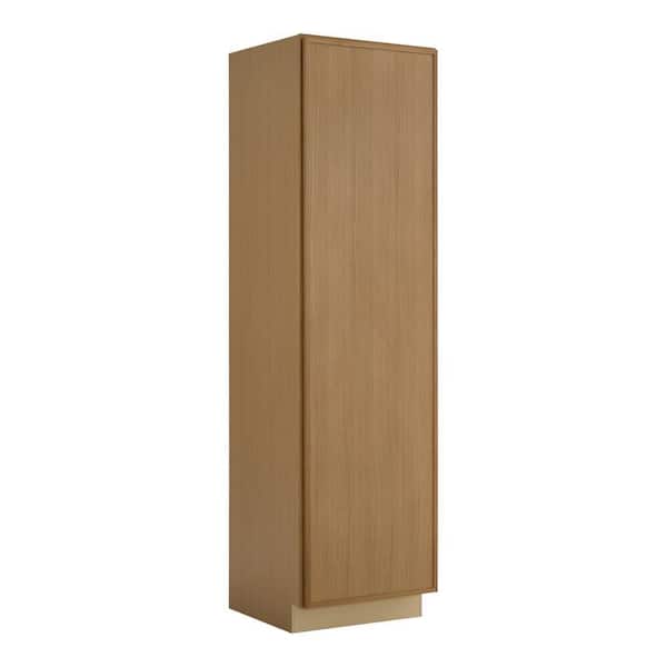 Leyton 24 in. W x 24 in. D x 90 in. H Ready to Assemble Plywood Slim Shaker Utility Pantry Kitchen Cabinet in White Oak