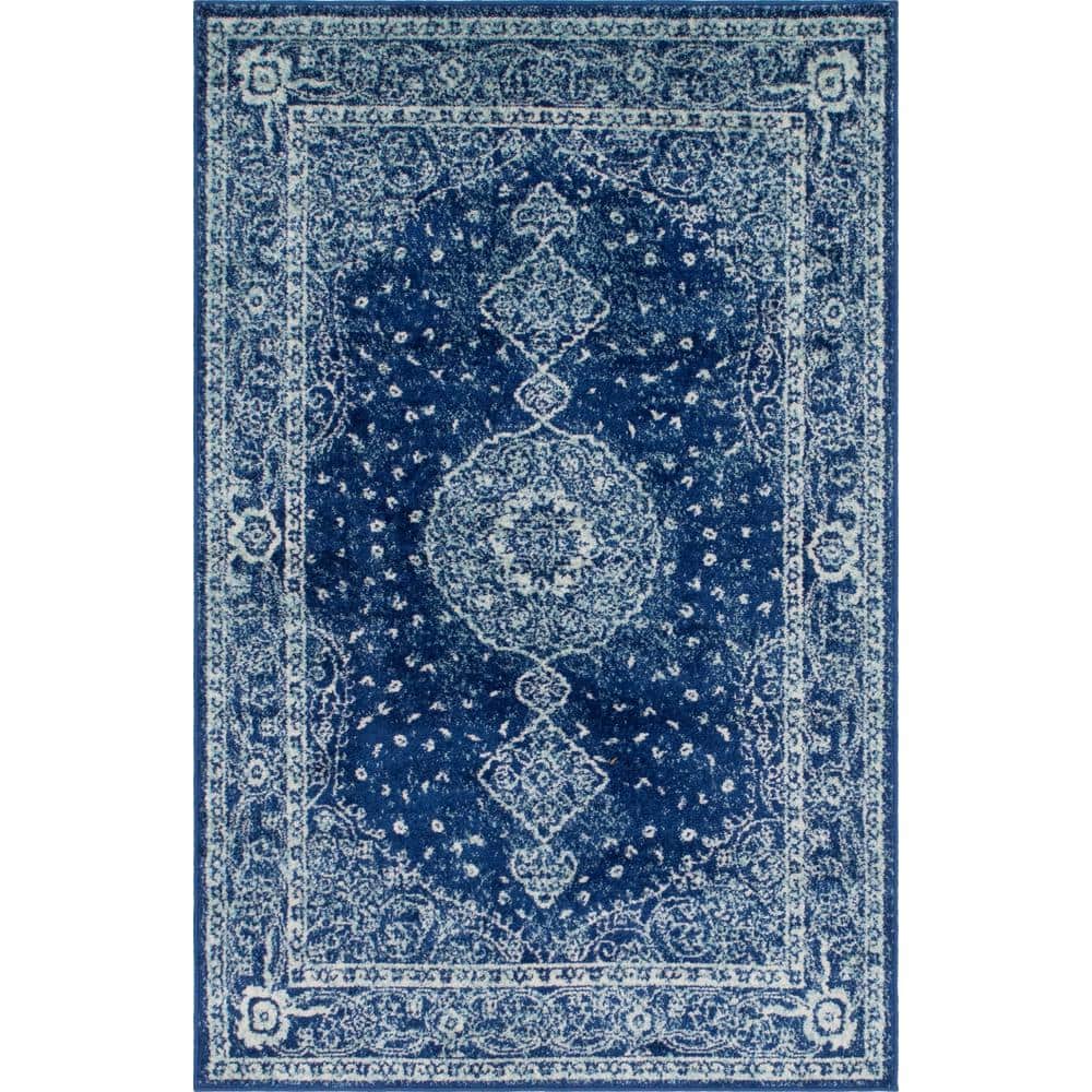 Navy Blue 4 ft. x 6 ft. Bromley Area Rug price history on PriceWatchPro