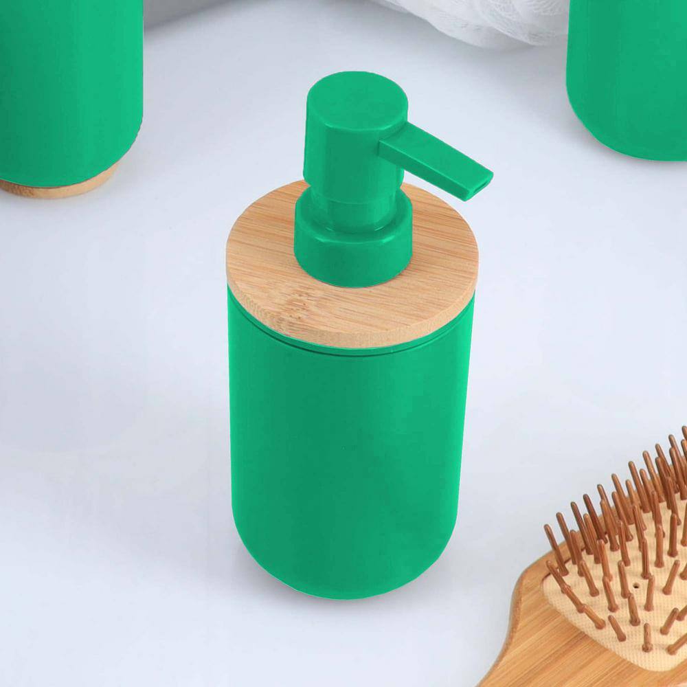 Green Caribbean Bamboo Soap and Lotion Dispenser