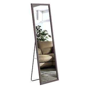 18.1 in. W x 57.9 in. H Gray Modern Rectangle Wooden Framed Full Length Floor Mirror Standing Mirror