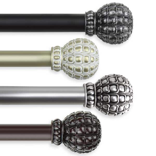 Rod Desyne 160 in. - 240 in. Pod Curtain 1 in. Rod in Light Gold