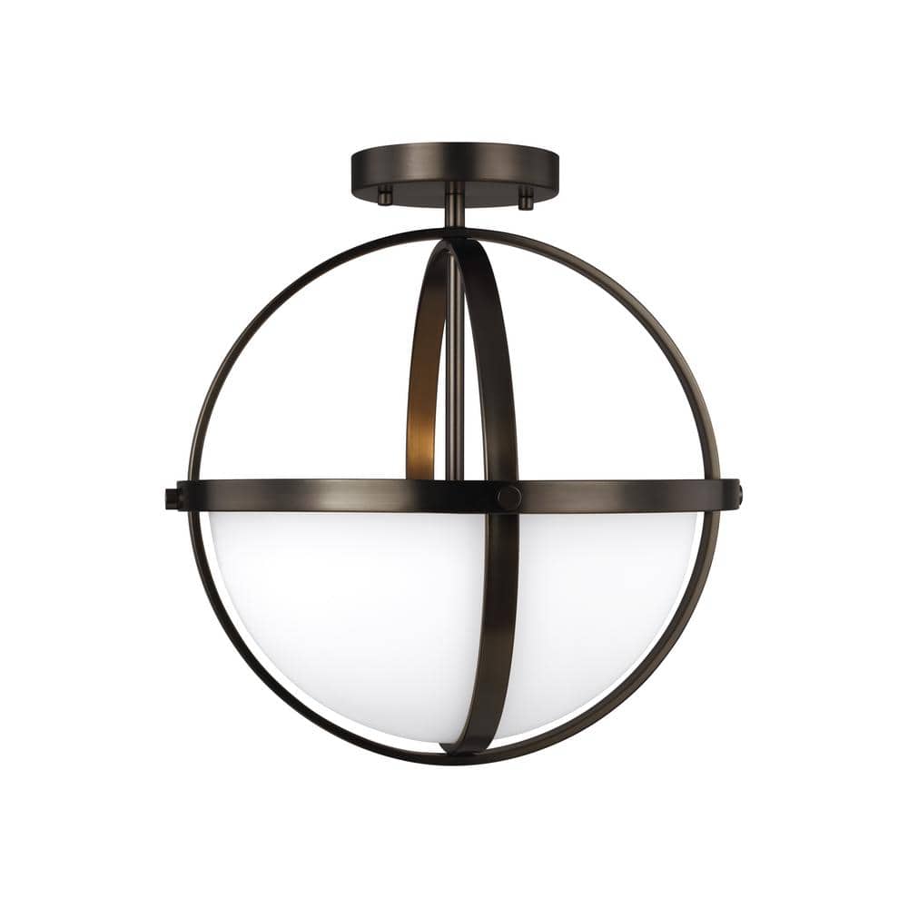 Alturas Mini Semi-Flush 2-Light Pendant in Brushed Oil Rubbed Bronze