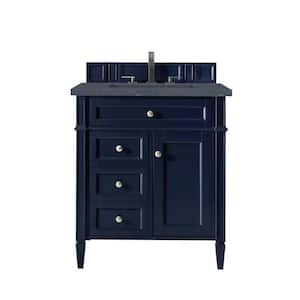 Brittany 30 in. W x 23.5 in.D x 34 in. H Single Bath Vanity in Victory Blue with Quartz Top in Charcoal Soapstone