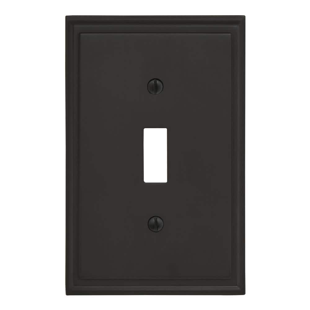Black 1-Gang Toggle Wall Plate (1-Pack)