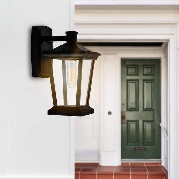 Leawood 1 Light Black Outdoor Wall Light