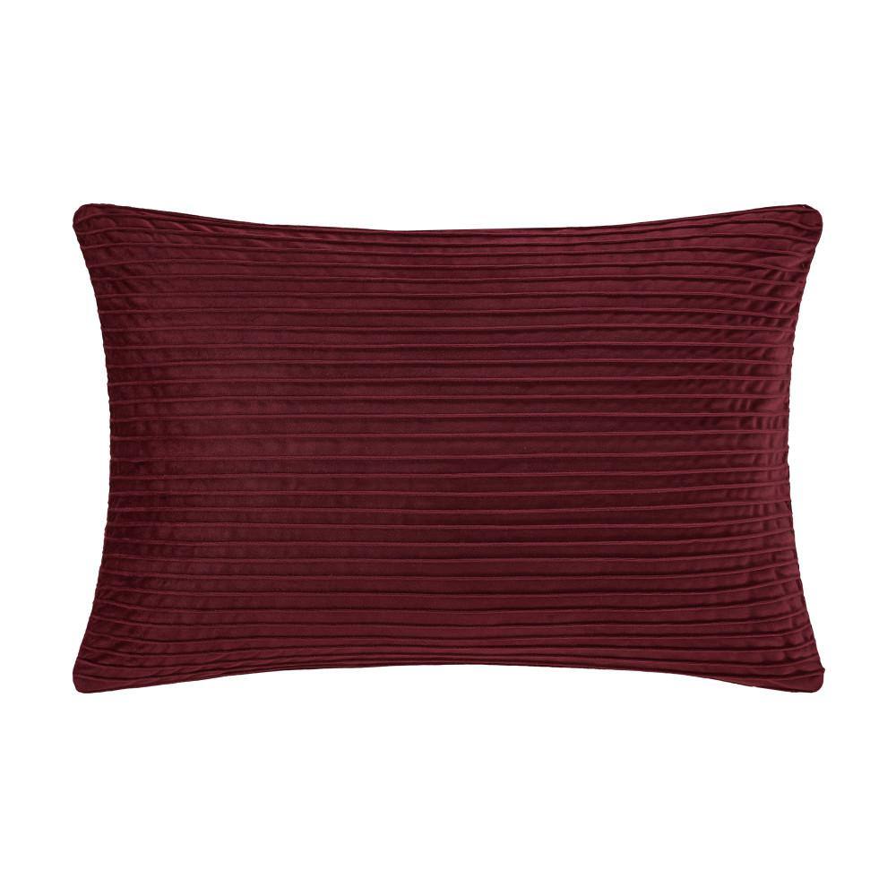 Red Velvet Rectangular Lumbar Throw Pillow Cover