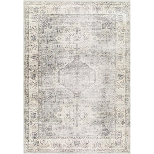 Livabliss Erin 2 ft. x 3 ft. Cream/Gray Oriental Indoor Area Rug