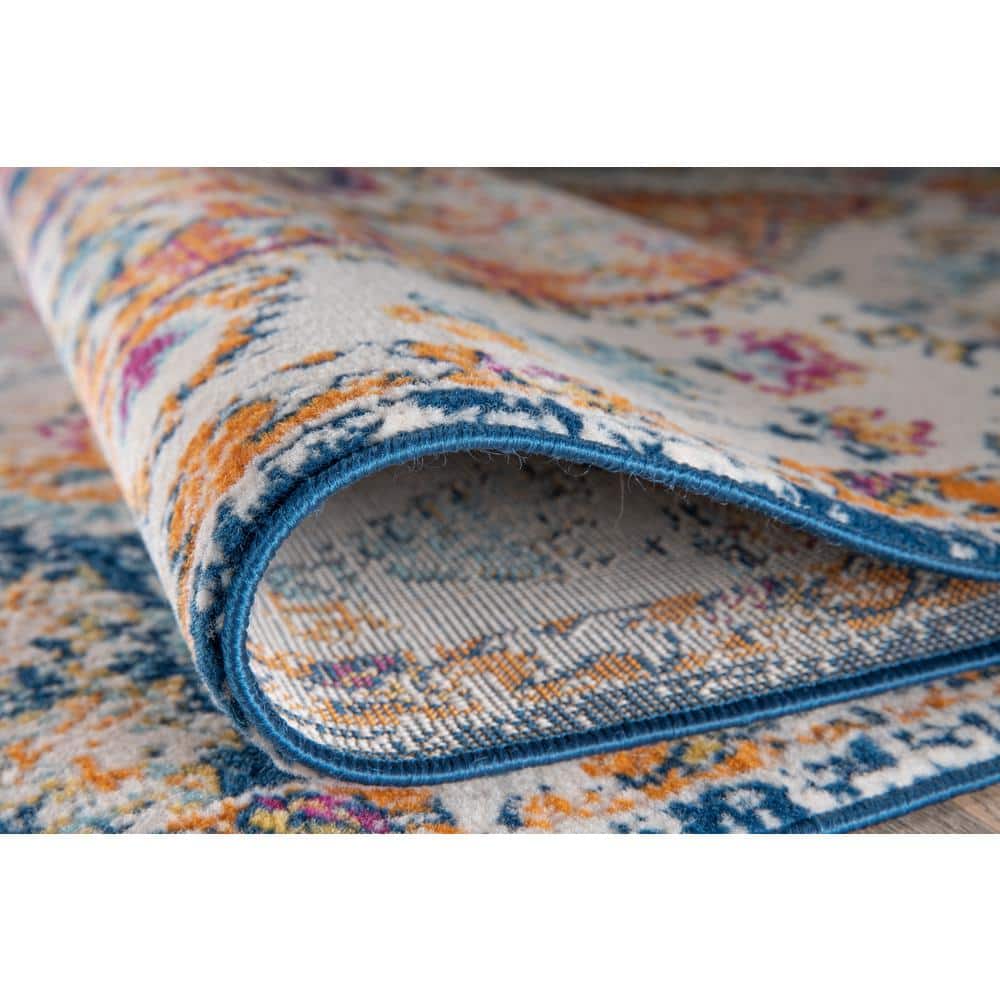 Rectangular 5' x 7' Multicolor Synthetic Bohemian Area Rug