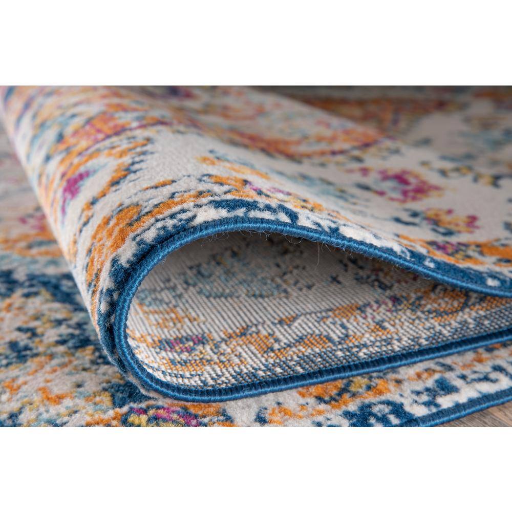 Multi-Color Distressed Bohemian Medallion Runner Rug 2'7" x 8'