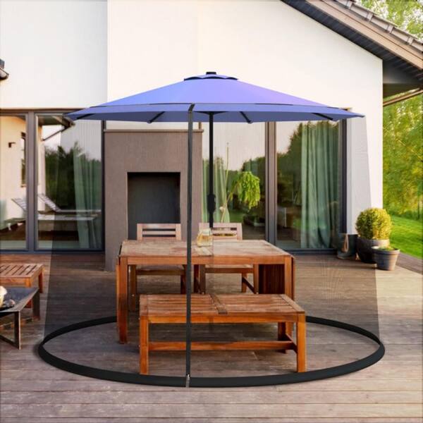 grey striped patio umbrella Gray and White tarp umbrella - Bahrain Design:GREY LID / SAND STONE BASE all bike types base not included)