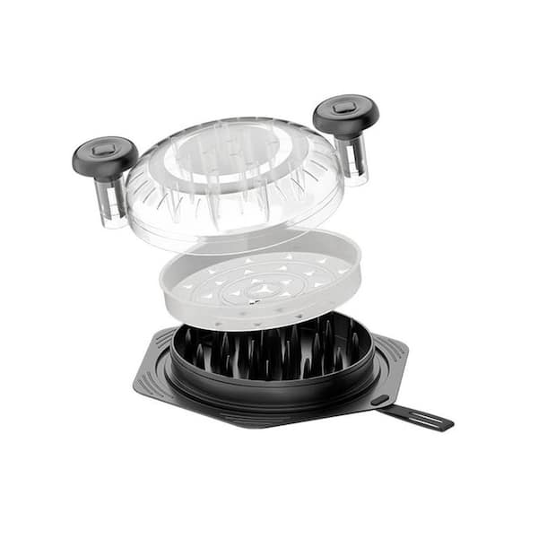 Large Chicken Shredder with Ergonomic Handle Non-Slip Meat Shredder Tool for Pork Beef Includes Brush and Fork (Black)