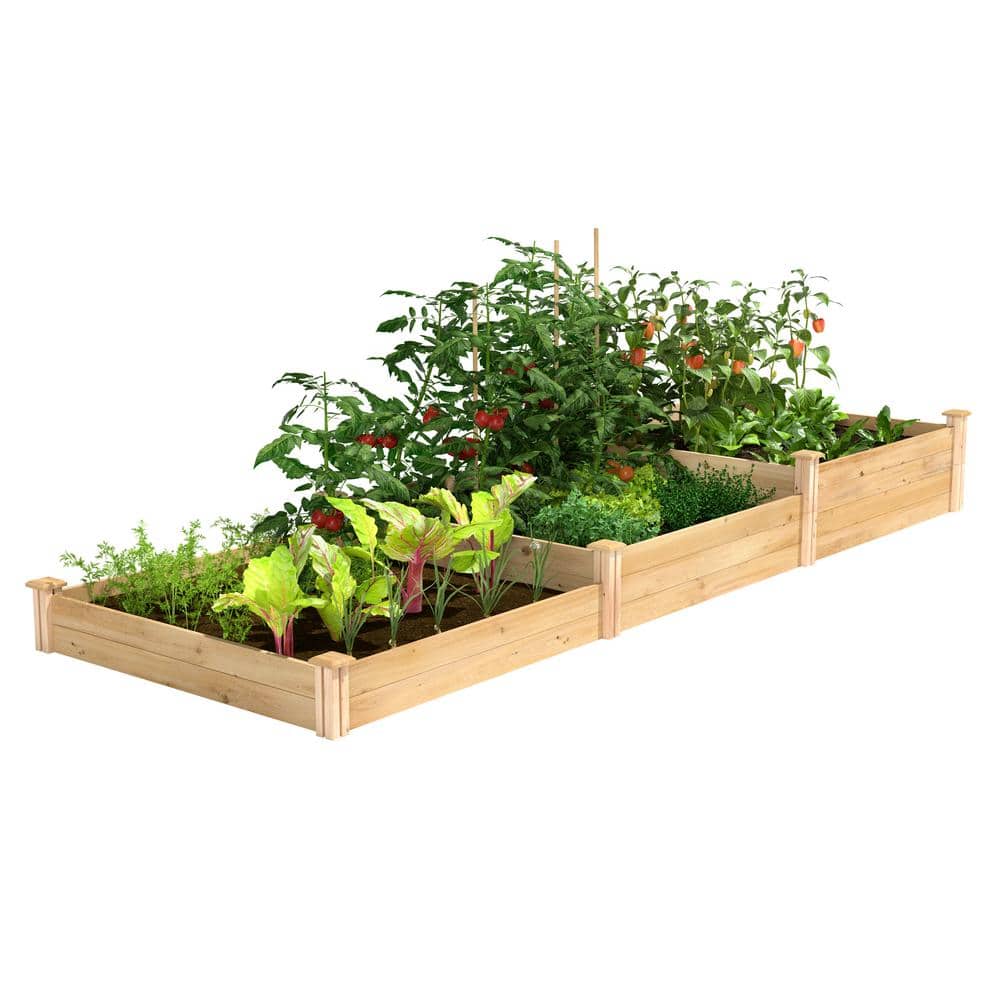 Original Natural Wood Cedar Rectangle Raised Garden Bed (144 in. L x 48 in. W x 14 in. H) price history on PriceWatchPro