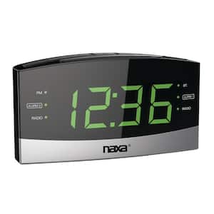 Bluetooth Easy-Read Dual Alarm Clock with Daily Repeat and USB Charge Port