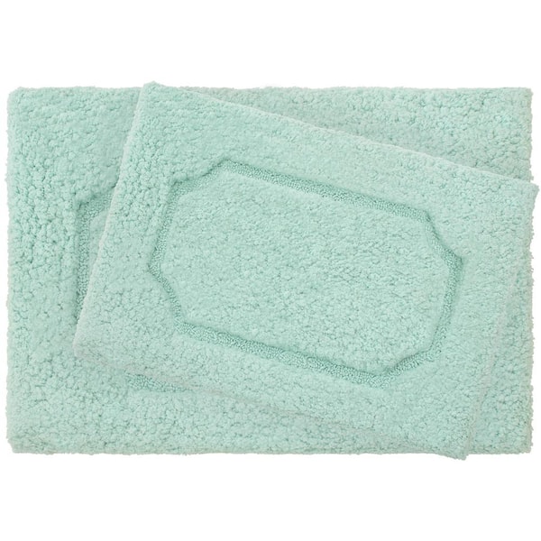 Unbranded Blossom Duck Egg Premium Extra Plush Race Track 2-Piece Bath Rug Set