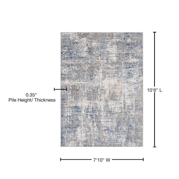 Austin Elegance Blue 7 ft. 10 in. x 10 ft. 6 in. Area Rug