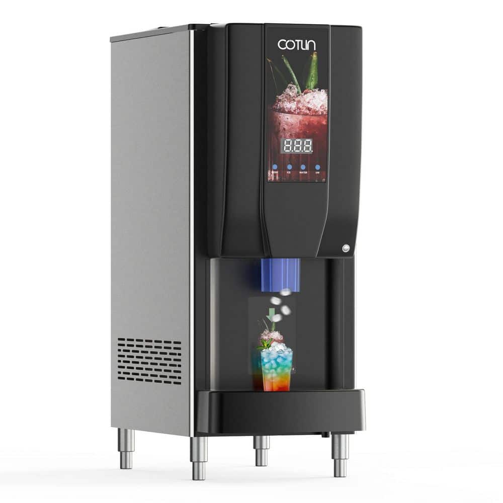 9 in 44 lbs. Portable Nugget Ice Maker in Stainless Steel