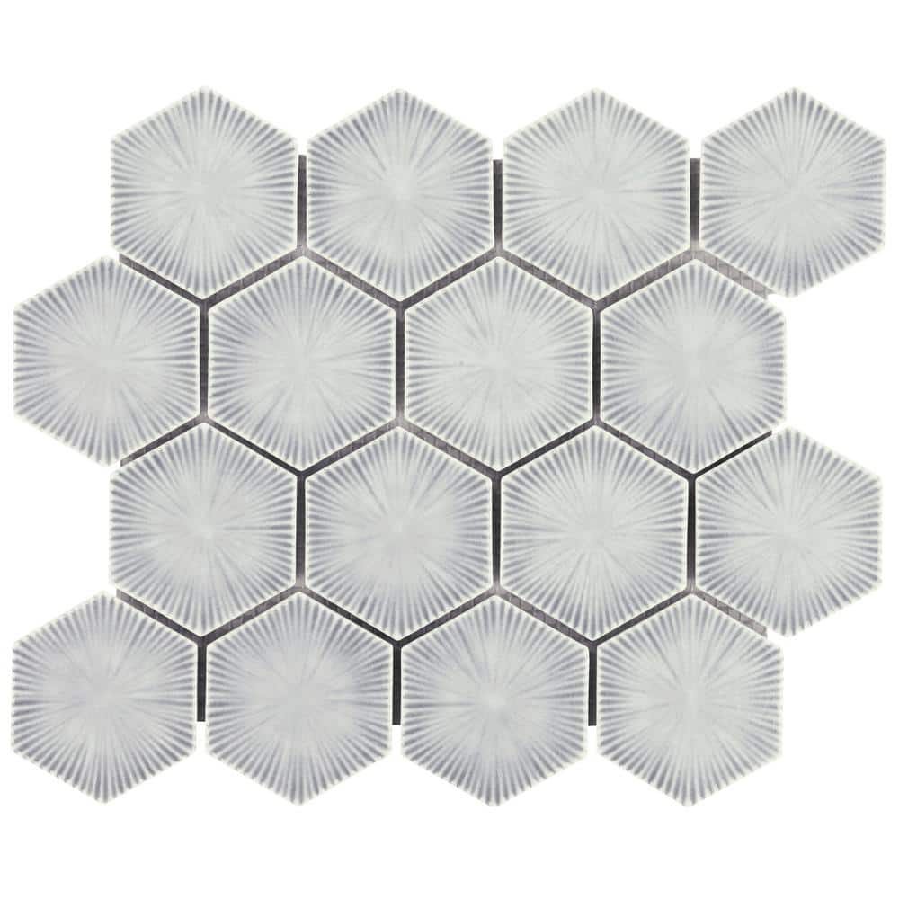 Ivy Hill Tile Delphi Sky Blue 5.11 in. x 0.45 in. Polished Glass