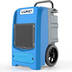 190 pt. 6000 sq.ft. Bucketless Commercial Dehumidifier in Blue with Drain Hose