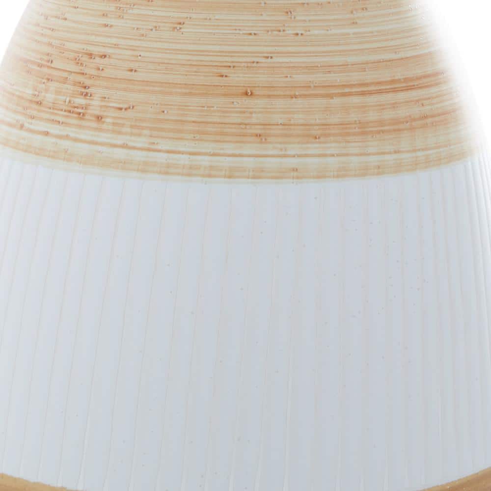 Coastal Serenity Brown & Terracotta 13" Ceramic Vase