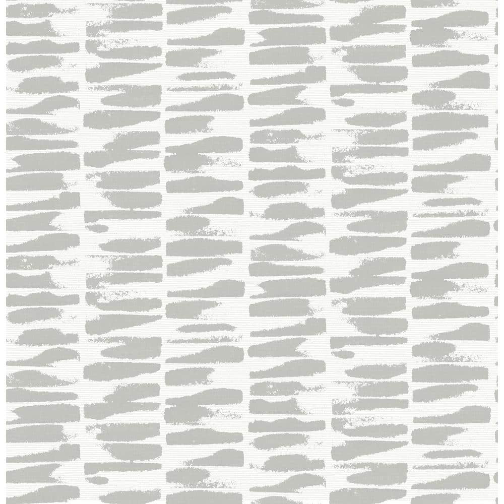 Myrtle Grey and White Abstract Non-Woven Wallpaper