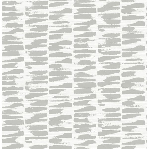 A-Street Prints Myrtle Grey Abstract Stripe Textured Non Woven Wallpaper Roll