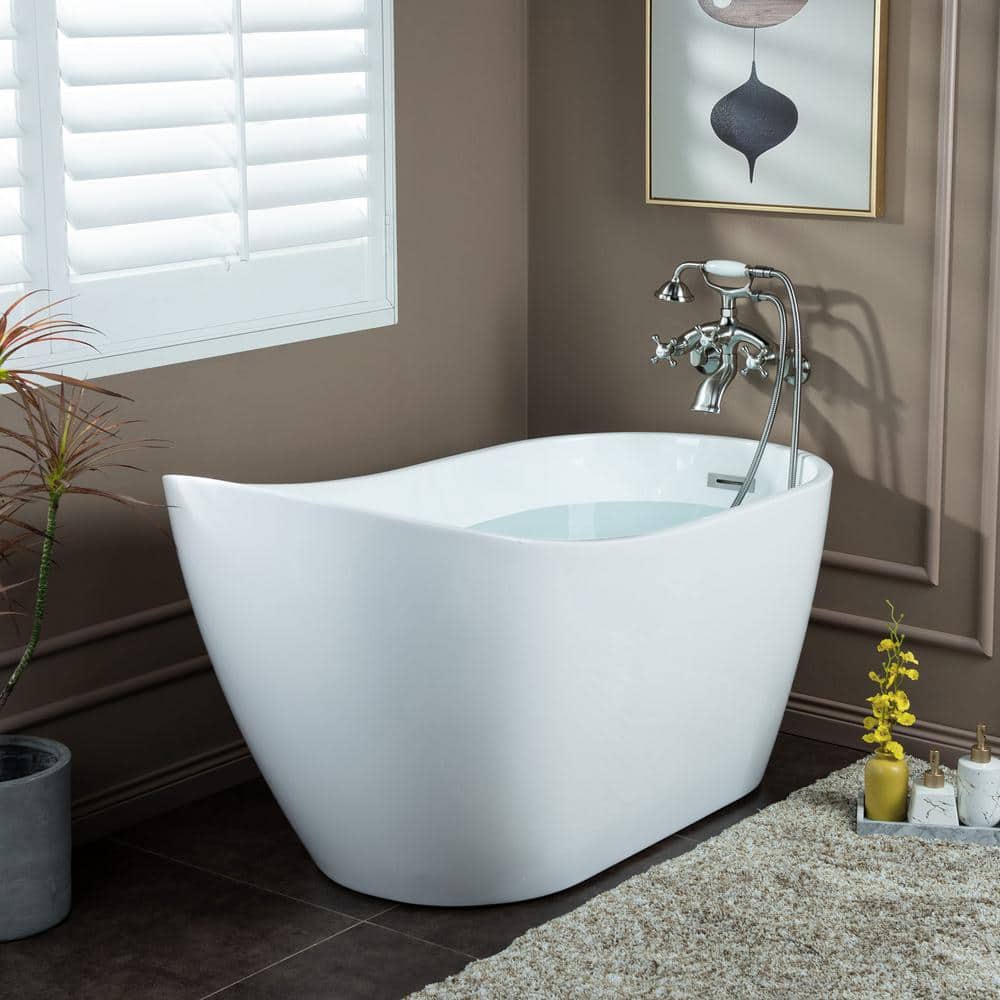 Brushed Nickel Triple Handle Wall Mount Tub Faucet with Handshower