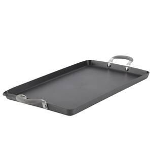 Elementum Hard-Anodized Nonstick Double Burner Griddle, 10-Inch x 18-Inch, Oyster Gray