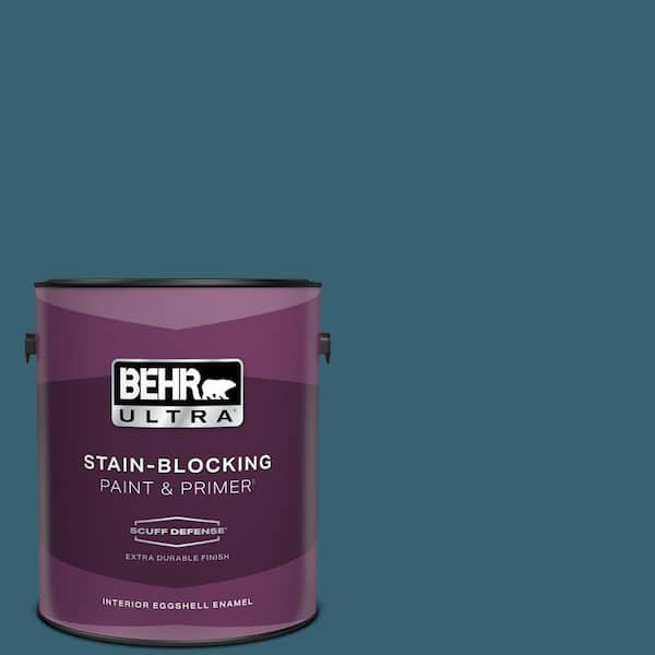 BEHR ULTRA 1 gal. #PPU13-18 Bermudan Blue Extra Durable Eggshell Enamel Interior Paint & Primer