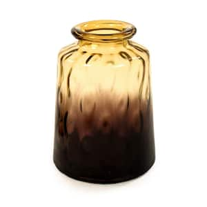 Amber Yellow Brown Ombre Decorative Vase