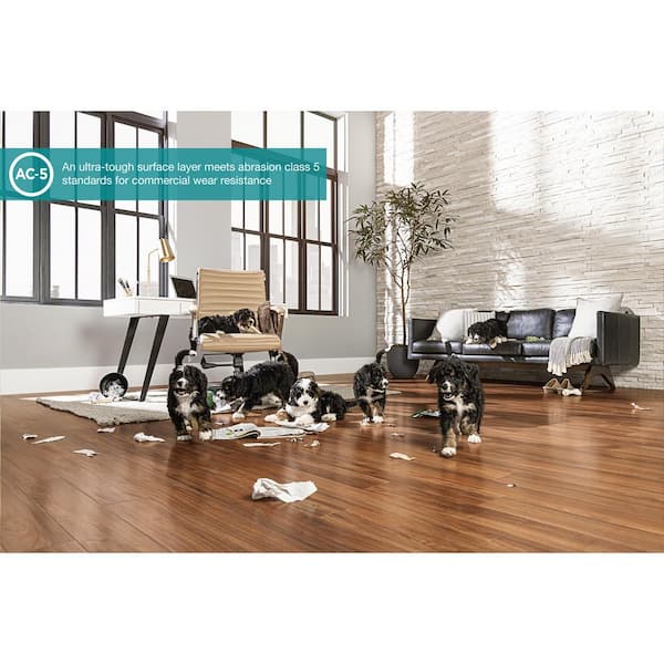 Defense+ Classic Deco Oak 14 mm T x 5.2 in. W Waterproof Laminate Wood Flooring (412.2 sqft/pallet)