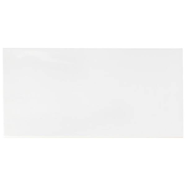 Ivy Hill Tile White 5 in. x 10 in. Polished Ceramic Wall Tile Sample